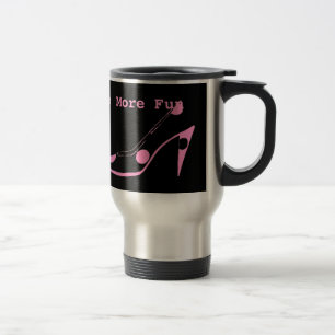 Pink and Black High Heeled Fashion Shoe Shopping Travel Mug