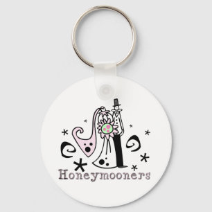 Pink and Black Honeymooners Key Ring