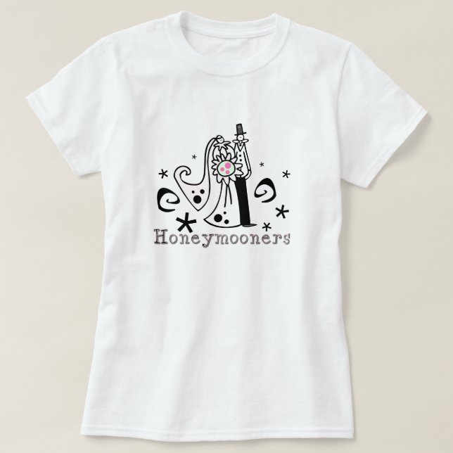 Pink and Black Honeymooners T-Shirt (Design Front)