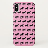 Pink and Black Horse Scarf