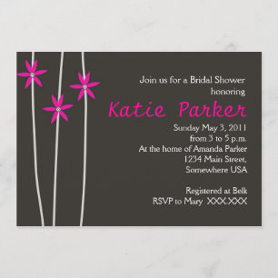 Pink And Black Invitation