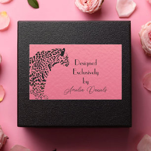 Pink and Black Jaguar Exclusively Designed by Rectangular Sticker