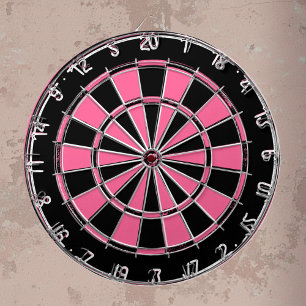Pink and black ladies dartboard