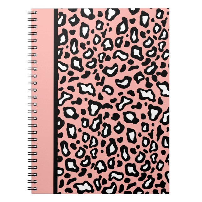 Pink and Black Leopard Notebook (Front)