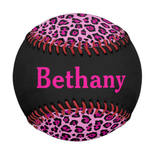 Pink and Black Leopard Print with Name