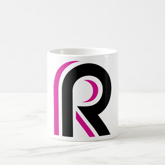Pink And Black Letter R Coffee Mug (Creator Uploaded)