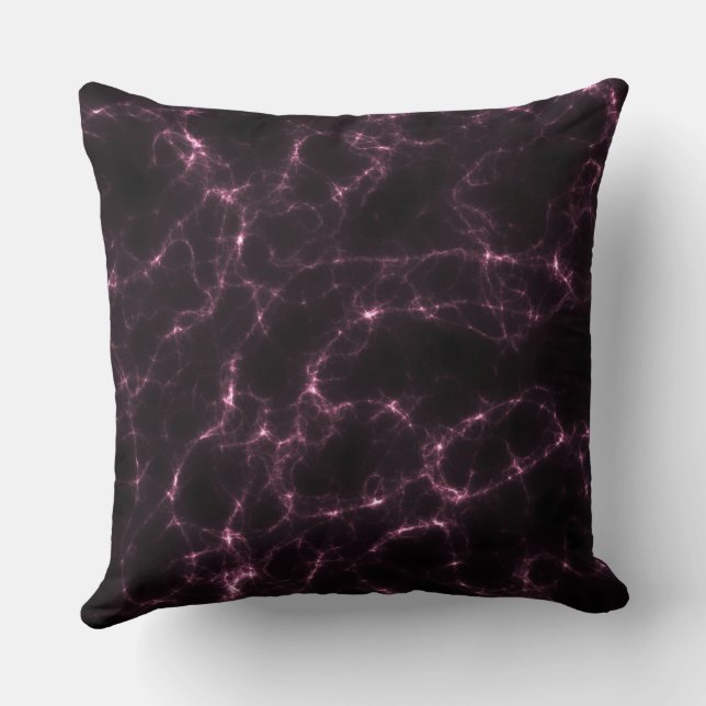 Pink and Black Marble abstract Cushion (Back)