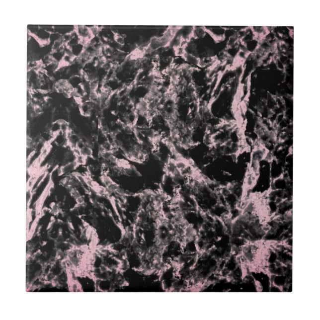 Pink and Black Marble  Tile (Front)
