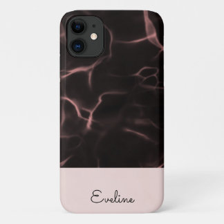 Pink and Black Marbled Theme iPhone 11 Case