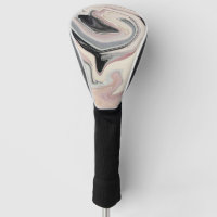 Pink and Black Marbleised Golf Head Cover