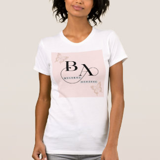 Pink and Black Modern Believe Achieve T-Shirt