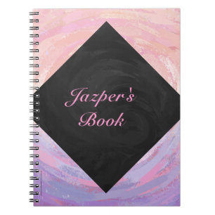 Pink and Black Monogram Notebook