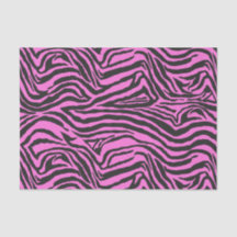 Pink and Black Neon Zebra Print Decoupage 