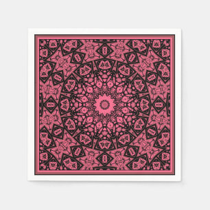 Pink and black ornament shawl patchwork shawl napkin