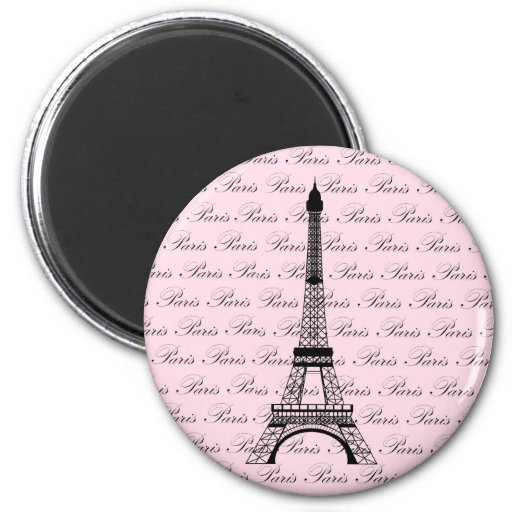 Pink and Black Paris Eiffel Tower Magnet
