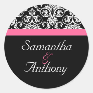 Pink and Black Passion Matching Envelope Seal