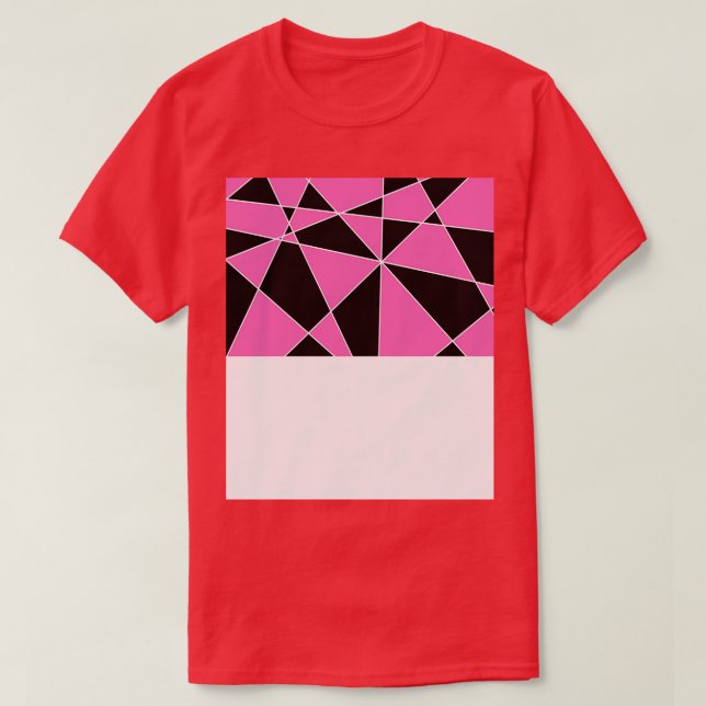 Pink And Black Pattern T-Shirt (Design Front)