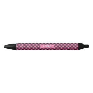 Pink and black Plaid Halloween Pen