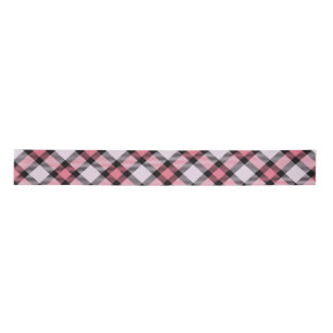 Pink and black Plaid Satin Ribbon