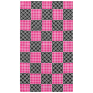Pink and Black Plaid Tabelcloth Tablecloth