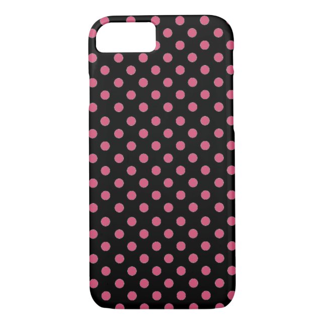 pink and black polka-dots Case-Mate iPhone case (Back)