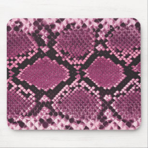 Pink and Black Snakeskin Mouse Mat