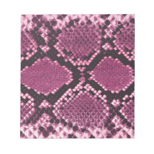 Pink and Black Snakeskin Pattern Notepad