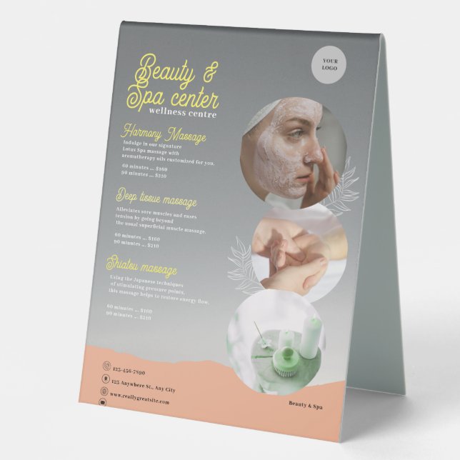 Pink and Black Spa Calming Beauty & Spa  (Front)