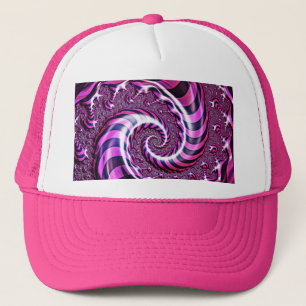Pink and Black Spiral Illusion Cap