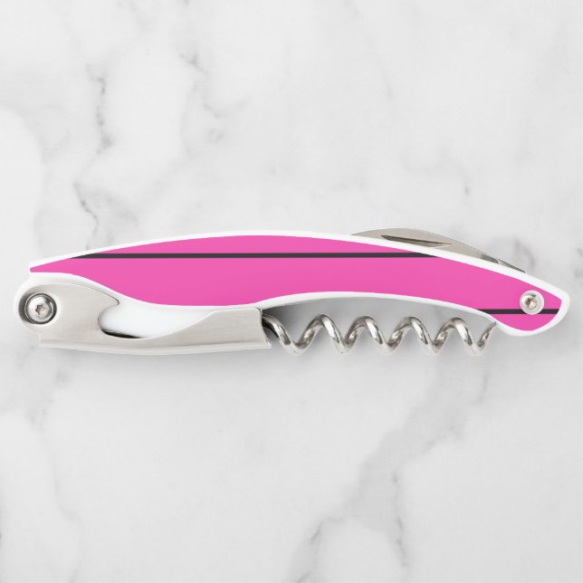 Pink and black stripes  corkscrew (Front)