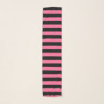 Pink and Black Stripes Scarf<br><div class="desc">Abstract digital art of pink and black stripes</div>