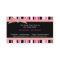 Pink and black stripes with bow