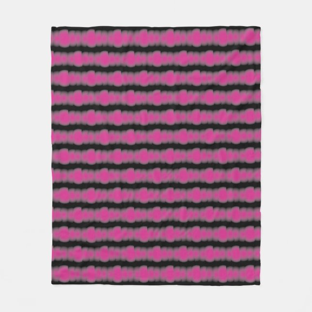 Pink and black tie dye fleece blanket (Front)