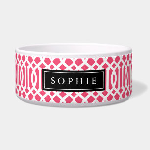 Pink and Black Trellis Monogram