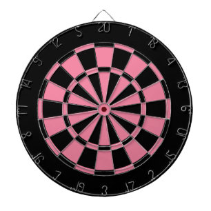 Pink And Black With Black Border Dartboard