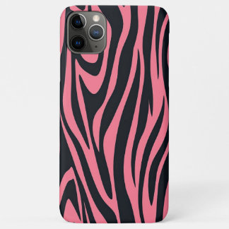 Pink and Black Zebra Animal Print iPhone 11 Pro Max Case