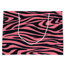 Pink and Black Zebra Animal Print Gift Bag