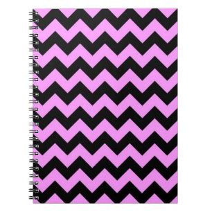Pink and Black Zigzag Notebook