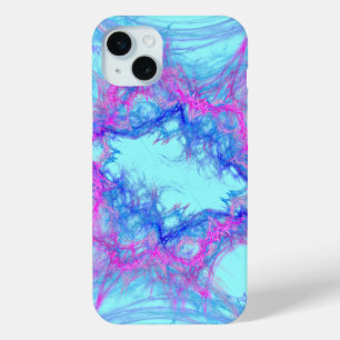 pink and blue abstract art  iPhone 15 mini case