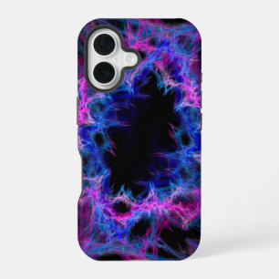 pink and blue abstract art iPhone 16 case