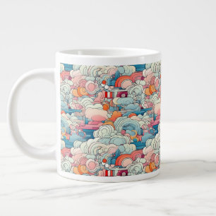 Pink and Blue Abstract Clouds Speciality Mug