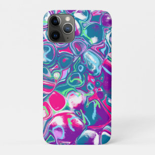 Pink and Blue Abstract Fluid Art iPhone 11 Pro Case
