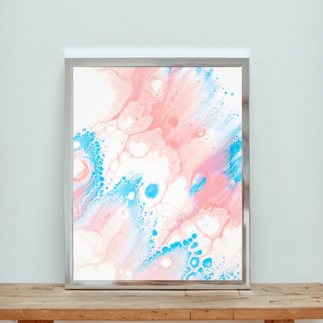 Pink and Blue Abstract Painting Photo Print (Creator Uploaded)