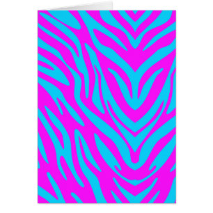 Pink and Blue Abstract Zebra