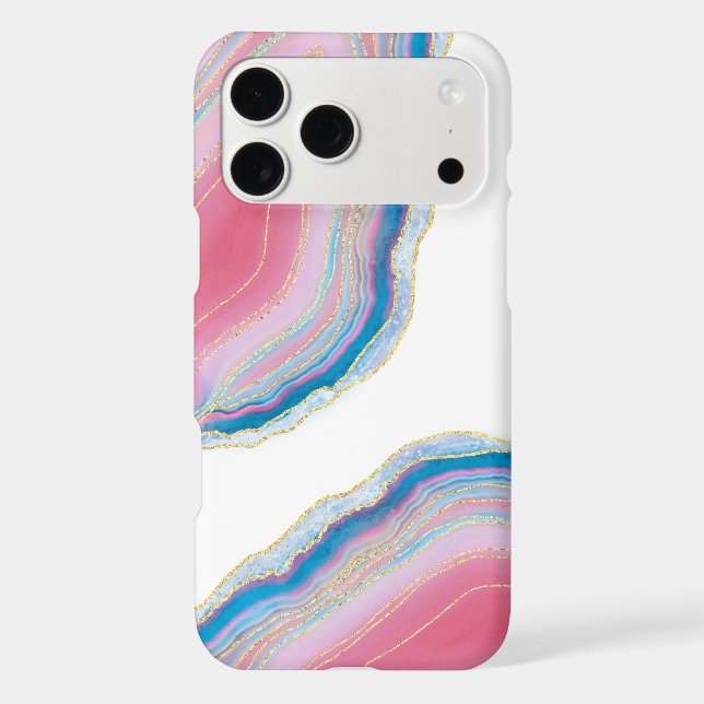 Pink and Blue Agate Stone Pattern (Back)