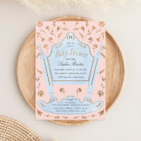 Pink and Blue Antique Cradle Baby Shower