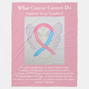 Pink and Blue Awareness Ribbon Angel Blankets