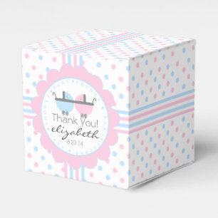 Pink and Blue Baby Shower Favour Box