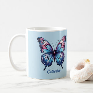 Pink and Blue Butterfly Mug