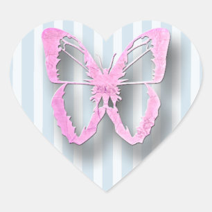 Pink and Blue Butterfly Stickers
